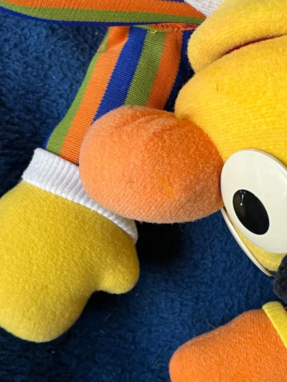 Vintage 1986 Playskool Sesame Street Bert and Ernie Hand Puppet Plush Lot Set